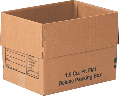 16(L) x 12(W) x 12(H) Deluxe Moving Boxes, 32 ECT, Brown, 25/Bundle (161212DPB)
