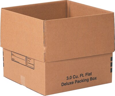 18 x 18 x 16 Deluxe Moving Boxes, 32 ECT, Brown, 20/Bundle (181816DPB)