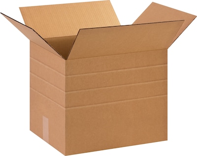 15 x 12 x 12 Multi-Depth Shipping Boxes, Brown, 25/Bundle (MD151212)