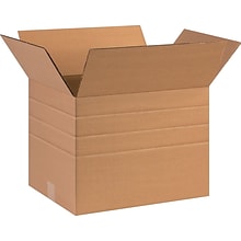 16 x 12 x 12 Multi Depth Shipping Boxes, 32 ECT, Brown, 25 /Bundle(MD161212)