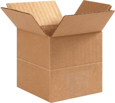 4 x 4 x 4 Multi Depth Shipping Boxes, 32 ECT, Brown, 25 /Bundle(MD444)