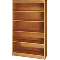 SAFCO Workspace Square Edge Veneer 5-Shelf Bookcase, Medium Oak