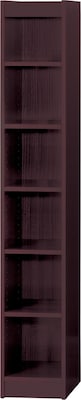 Safco 1 6-Shelf 12H Wood/Veneer Bookcase, Mahogany (1511MHC)