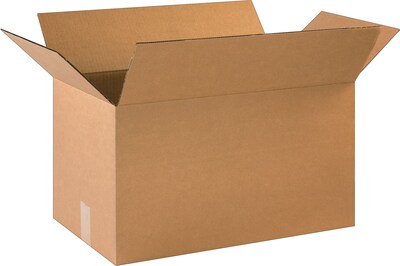 21Lx12Wx12H(D) Single-Wall Corrugated Boxes; Brown, 20 Boxes/Bundle