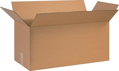 26Lx12Wx12H(D) Single-Wall Corrugated Boxes; Brown, 20 Boxes/Bundle