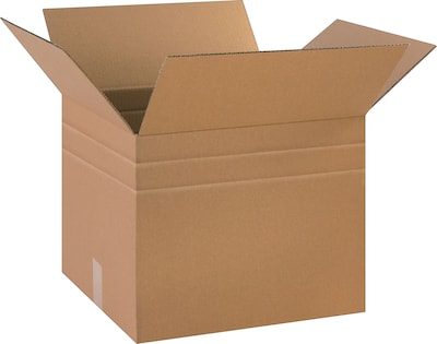 18 x 15 x 15 Multi-Depth Shipping Boxes, Brown, 10/Bundle (MD181515)