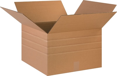 18 x 18 x 12 Multi Depth Shipping Boxes, 32 ECT, Brown, 20 /Bundle(MD181812)