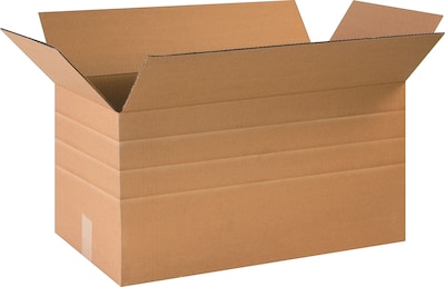12 x 24 x 12 Multi Depth Shipping Boxes, 32 ECT, Brown, 25 /Bundle(MD241212)
