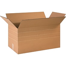 12 x 24 x 12 Multi Depth Shipping Boxes, 32 ECT, Brown, 25 /Bundle(MD241212)