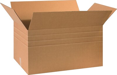 30(L) x 17(W) x 16(H) Multi-Depth Shipping Boxes, Brown, 15/Bundle (MD301716)