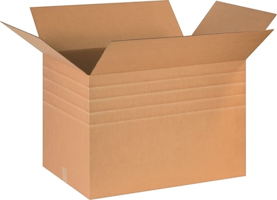 30 x 20 x 20 Multi-Depth Shipping Boxes, 44 ECT, Brown, 10/Bundle (MDHD302020)