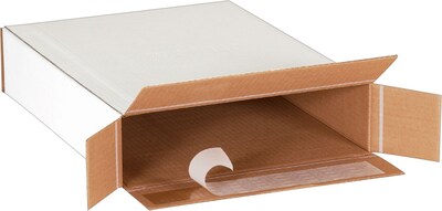 10.88 x 2 x 12.25 Self-Sealing Side Loading Boxes, 32 ECT, White, 25/Bundle (10212SSFOL)
