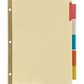 Staples® Insertable Big Tab Dividers, 5-Tab, Assorted (13485/11109)