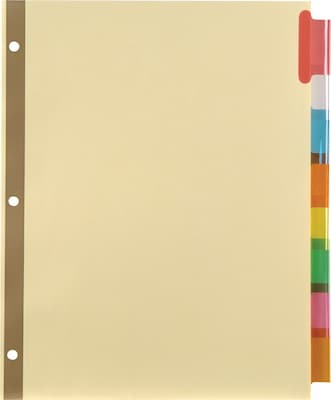 Staples® Insertable Big Tab Dividers, 8-Tab, Assorted (13487/11111)