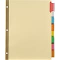 Staples® Insertable Big Tab Dividers, 8-Tab, Assorted (13487/11111)