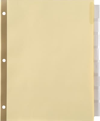 Staples® Insertable Big Tab Dividers, 8-Tab, Clear (18934/11112)