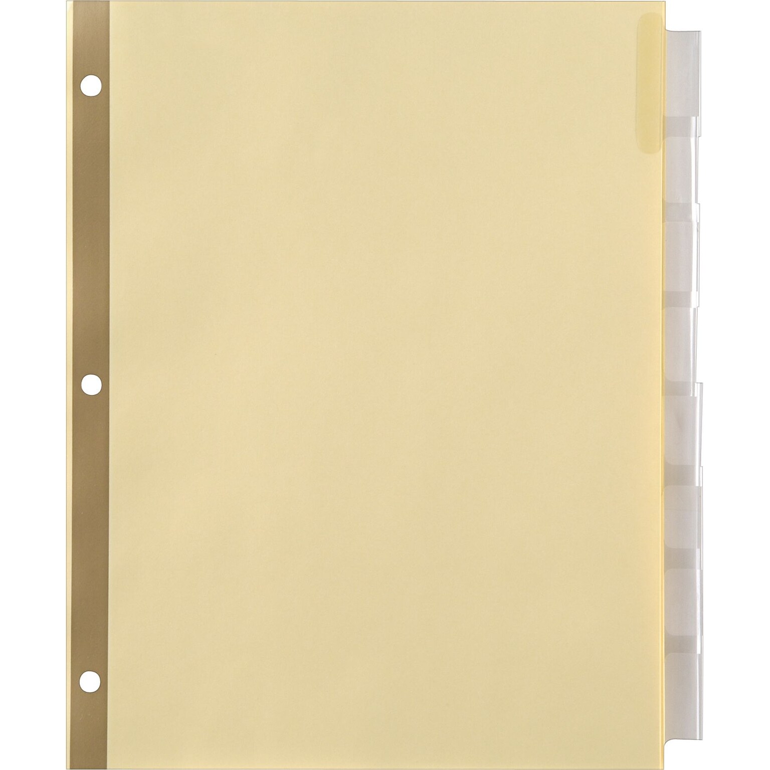 Staples® Insertable Big Tab Dividers, 8-Tab, Clear (18934/11112)