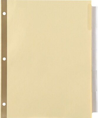 Insertable Big Tab Dividers, 5-Tab, Clear