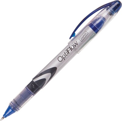 OptiFlow™ Rollerball Pens, Fine Point, Blue, Dozen