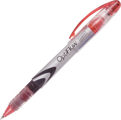OptiFlow™ Rollerball Pens, Fine Point, Red, Dozen (11527)