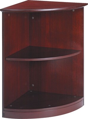 Safco Corsica Collection In Sierra Cherry, 2-Shelf Quarter Round Bookcase