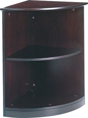 Safco® Corsica Collection In Mahogany, 2-Shelf Quarter Round Bookcase