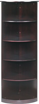 Mayline® Corsica Collection In Mahogany; 1/4 Round Bookcase