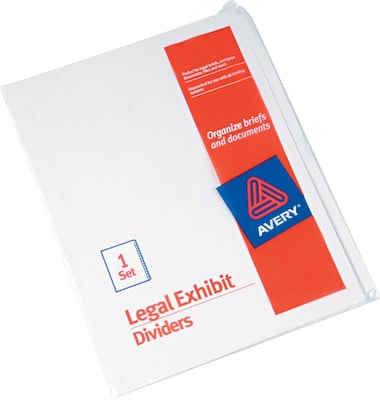 Avery Legal Side Tab Dividers, Blank Tabs, White, 8 1/2 x 11