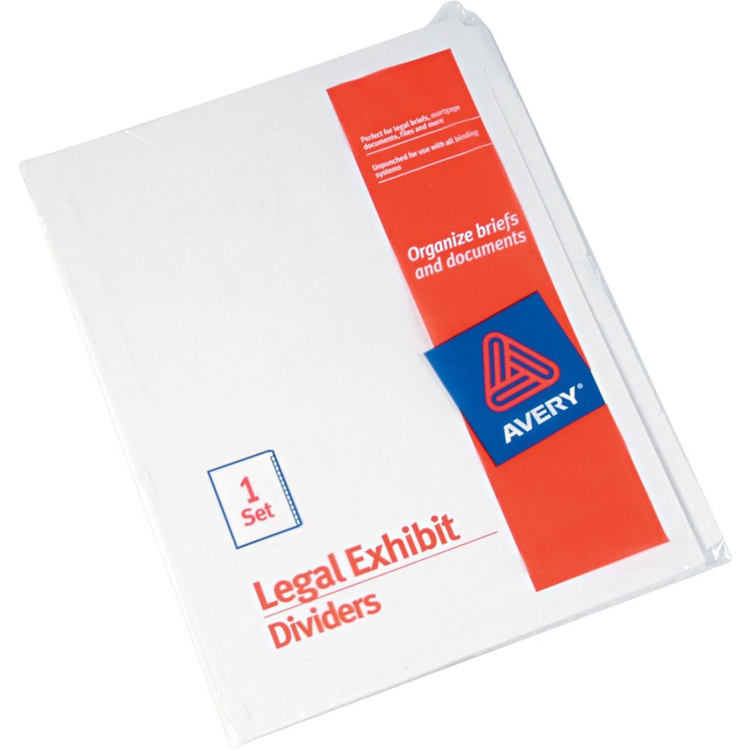 Avery Legal Side Tab Dividers, Blank Tabs, White, 8 1/2 x 11