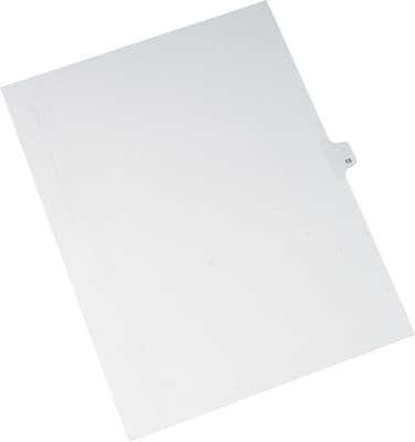 Avery Style Allstate Pre-Printed Divider, #13-Tab, White, 25/Pack (82211)