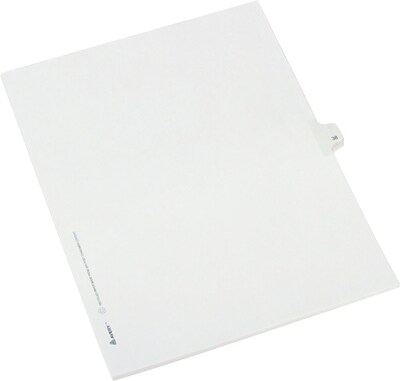Avery Style Allstate Pre-Printed Divider, #38-Tab, White, 25/Pack (82236)
