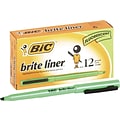 BIC Brite Liner Stick Highlighters, Chisel Tip, Fluorescent Green, 216/Carton (BL11GRNCT)