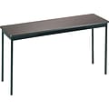 Barricks Woodgrain Laminate Utility Table, 30 x 60, Black/Walnut (UT1860WA)