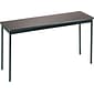 Barricks® Utility Tables, 30Hx60Wx18"D, Black/Walnut