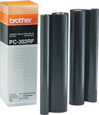 Brother PC302RF Black Standard Yield Fax Cartridge Refill, 2/Pack