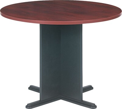 Bush Business Furniture Westfield 42W Round Conference Table, Hansen Cherry/Graphite Gray