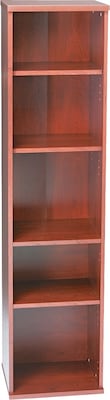 Bush Business Furniture Corsa Collection in Natural Cherry Finish, Open Single Bookcase, Ready to Assemble