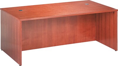 Basyx™ Hardwood Veneer Furniture Collection in Bourbon Cherry; Rectangular Desk Shell, 72Wx36D