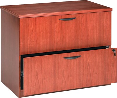 Basyx™ Hardwood Veneer Furniture Collection in Bourbon Cherry; 2-Drawer Lateral File