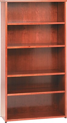 Basyx™ Hardwood Veneer Furniture Collection in Bourbon Cherry; 5-Shelf Bookcase