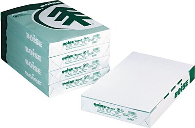 Boise ASPEN 30 11 x 17 Multi-Use Recycled Paper, 20 lbs., 92 Brightness, 2500 Sheets/Carton (054907)