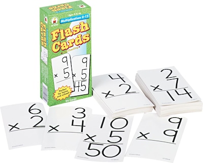Carson-Dellosa Flash Cards, Multiplication Facts 0-12, 94/Pk