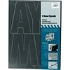 Chartpak Press-On Vinyl Uppercase Letters, 6 high, Helvetica, Black
