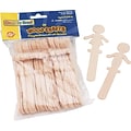 Creativity Street People-Shaped Wood Craft Sticks, 5 3/8 Long, 18 Each Boy/Girl Shapes, 36/Pk