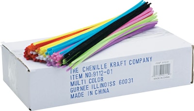 Chenille Kraft Company Regular Stems, Classroom Pack, Assorted Colors, Craft Supplies, 12 x 4mm, 1,