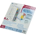 C-Line Top Load Sheet Protector, 11 x 8-1/2, Assorted Colors, 8 Tab Set (05580)