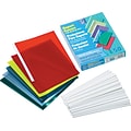 C-Line No-Punch Report Covers for 8 1/2 x 11 Sheets, Assorted Colors, 50/Bx (CLI32550)