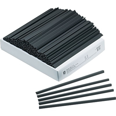 C-Line® Slide N Grip Binding Bars, Black, 100/Box (34441)