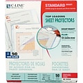 C-Line Standard Weight Sheet Protectors, 8-1/2 x 11, Clear, 50/Box (62038)