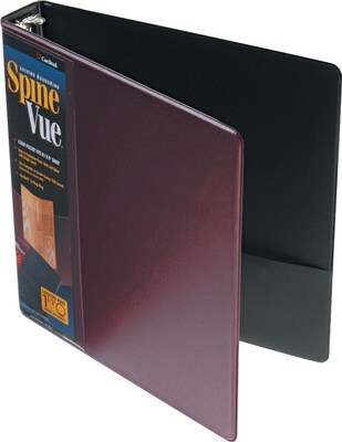 Cardinal SpineVue Standard 1.5 3-Ring View Binder, Maroon (CRD 16758)